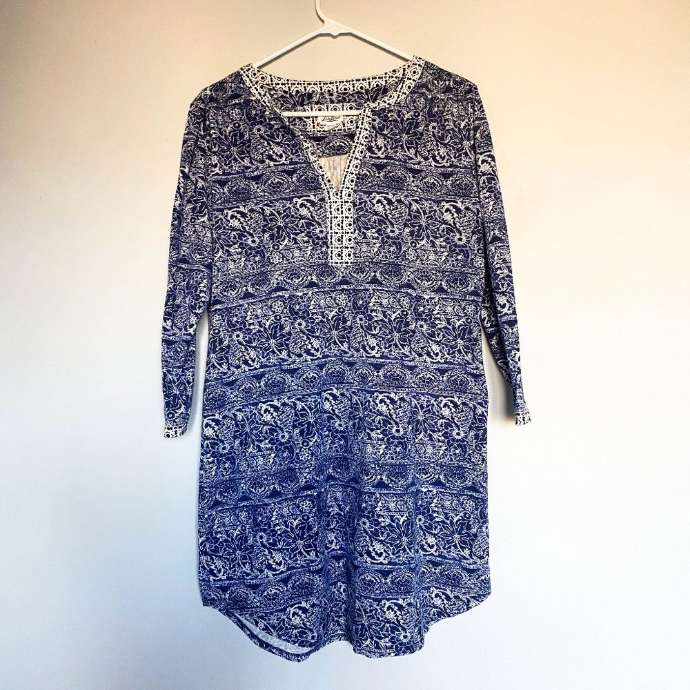 Lucky Brand Blue Boho Dress Size S